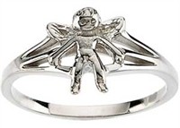 Purity Rings - .925 Sterling Silver Angel Chastity Ring