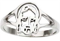 Purity Christian Silver Rings -Face of Jesus Ring