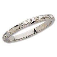 Purity Rings - 14k White Gold "True Love" Ladies Chastity Ring 2.5mm wide