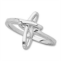 Purity Rings - 14k White Gold Cross Chastity Ring