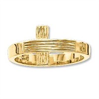 Women's Rugged Cross Rings - 14k Gold Rugged Cross Purity Ring 9mm wide