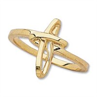Purity Rings - 14k Gold Cross Chastity Ring