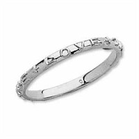 Purity Rings - 14k White Gold "True Love" Ladies Chastity Ring 2mm wide