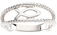 Promise Christian Rings - .925 Sterling Silver Ichthus (Fish) Chastity Ring