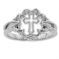 Purity Rings - 14k White Gold "Cross" Purity Ring